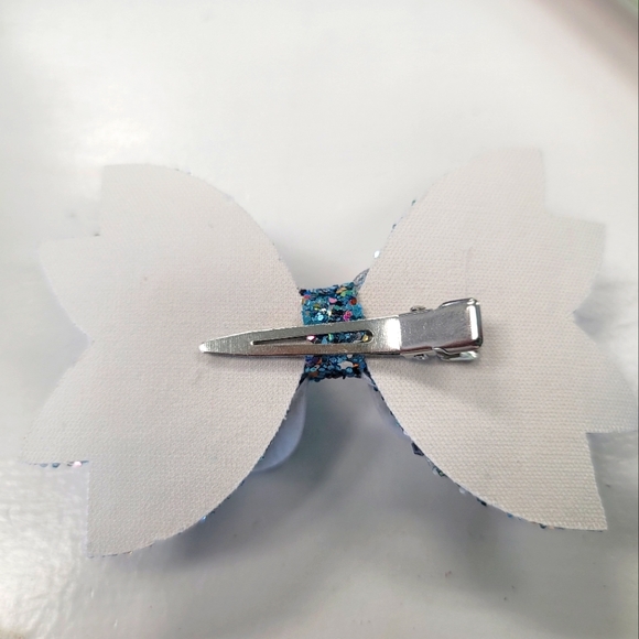 Bows Blue Pink Confetti Sparkle Party Girl Set - Picture 4 of 4